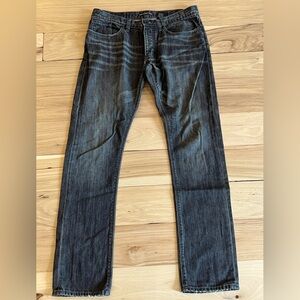 John Varvatos USA Wight Black Distressed Skinny Fitted Jean 33